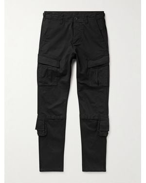 John Elliott Tactical Slim-Fit Cotton-Blend Twill Cargo Trousers - Black