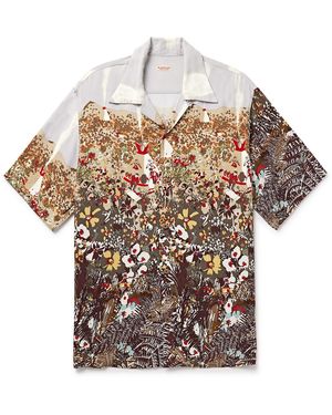 Kapital Aloha Convertible-Collar Printed Crepe Shirt - White