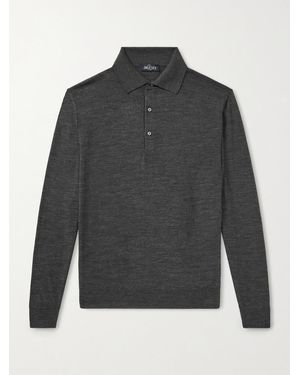 J. Mueser Wish® Virgin Wool Polo Shirt - Grey