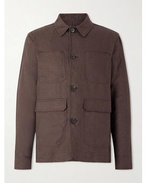 MR P. Linen Overshirt - Brown