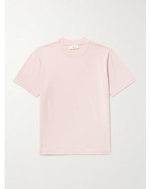 NN07 Adam 3209 Logo-Embroidered Pima Cotton-Jersey T-Shirt - Pink