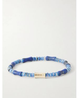 Luis Morais 14-Karat Lapis Lazuli Beaded Bracelet - Blue