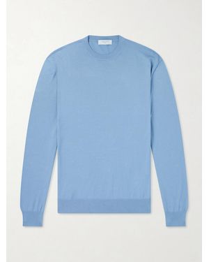Boglioli Cotton-Jersey Sweater - Blau