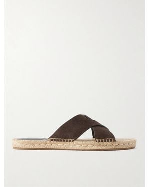 ZEGNA Panarea Suede Sandals - Brown