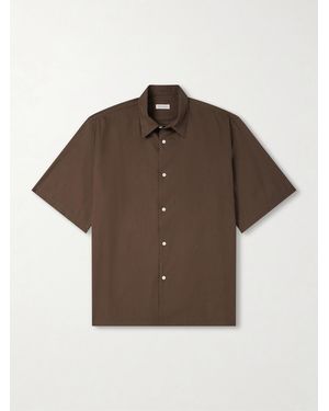 Kaptain Sunshine Cotton And Silk-blend Shirt - Brown