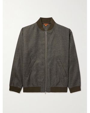 Barena Virgin Wool-Blend Jersey Varsity Jacket - Grey