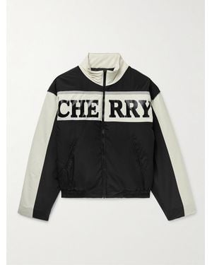 CHERRY LA Pit Crew Logo-Print Padded Shell Jacket - Black