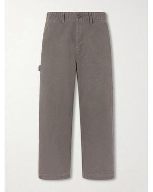 WTAPS ARMSTG2501 Straight-Leg Cotton-Canvas Trousers - Grau