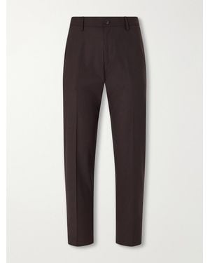 NN07 Brendan 10037 Straight-Leg Woven Trousers - Brown