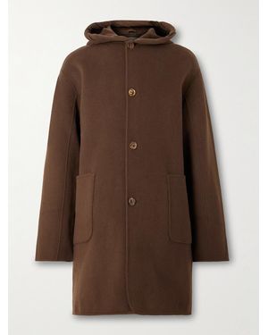 Séfr Yves Wool-Blend Hooded Coat - Brown