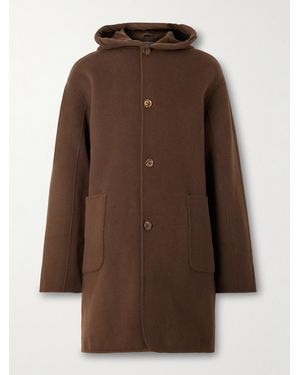 Séfr Yves Wool-blend Hooded Coat - Brown