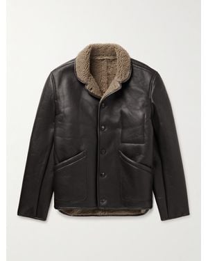 YMC Brainticket Mk1 Shawl-collar Shearling Jacket - Black