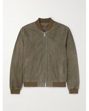 MR P. Suede Bomber Jacket - Green