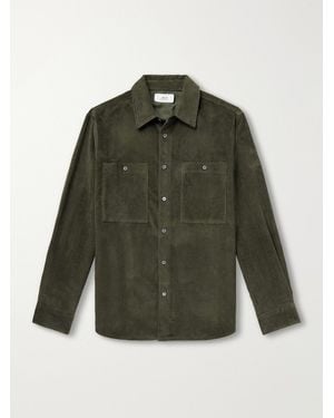 MR P. Cotton And Cashmere-Blend Corduroy Shirt - Green