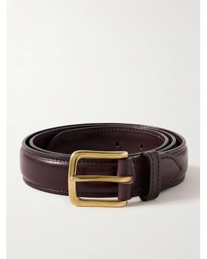 Drake's 3Cm Leather Belt - Brown