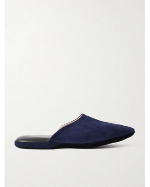 Charvet Suede Slippers - Blue