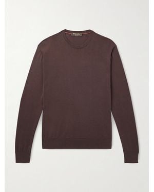 Loro Piana Ice Wish Sea Island Cotton Jumper - Purple