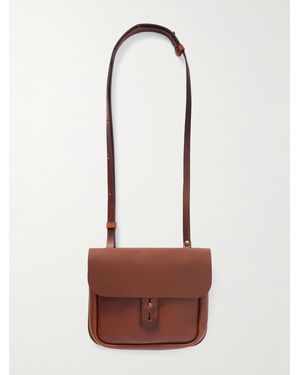 Bleu De Chauffe Cartouche Cartridge Full-Grain Leather Messenger Bag - White