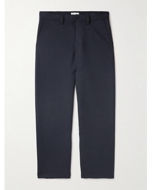 NN07 Throwing Fits Garret 1684 Straight-Leg Twill Trousers - Blue