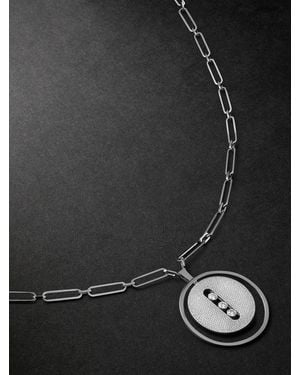 Messika Lucky Move Kette aus Weißgold mit Diamanten - Schwarz