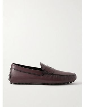 Tod's Gommino Mokassins aus Leder mit Logoprägung - Rot