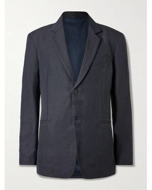 Studio Nicholson Roversi Oversized Linen-Blend Suit Jacket - Blue