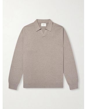 NN07 Paul 60019 Ribbed Organic Cotton Polo Shirt - Grey