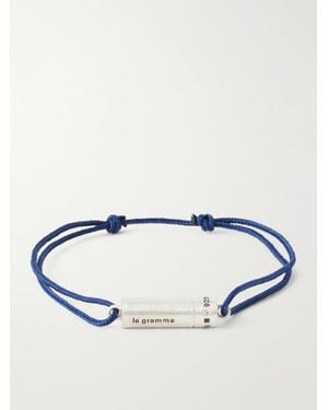 Le Gramme 5G Sterling Woven Bracelet - Blue