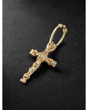 Hoorsenbuhs Sacred Cross Anhänger aus 18 Karat Gold mit Diamanten - Schwarz