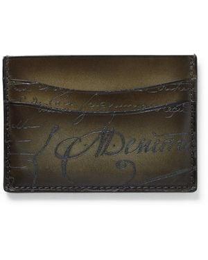 Berluti Bambou Scritto Venezia Leather Cardholder - Green