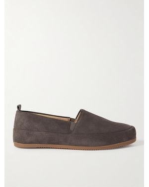 Mulo Suede Loafers - Brown