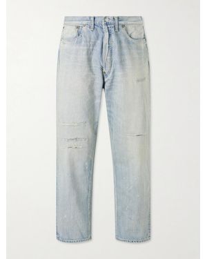 A.PRESSE No.37 Wide-Leg Distressed Jeans - Blue