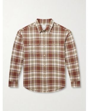 Visvim Lumber Checked Wool And Linen-blend Twill Shirt - Brown