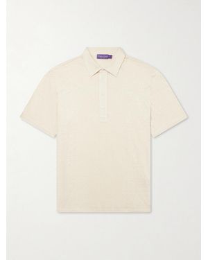 Ralph Lauren Logo-Embroidered Linen-Jersey Polo Shirt - Natural