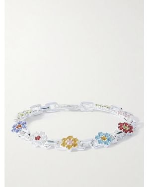 Hatton Labs Daisy Cubic Zirconia Bracelet - Metallic
