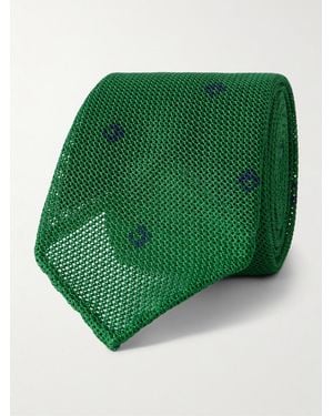Sid Mashburn 8Cm Printed Cotton-Mesh Tie - Green