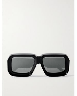 サングラス Loewe Black Acetate Sunglasses Loewe Oversized Square-Frame Acetate Sunglasses in Black for