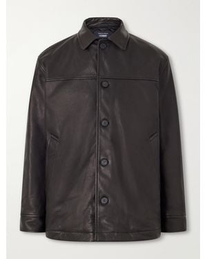 Comme des Garçons Padded Oiled-Leather Jacket - Black