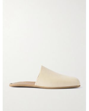 Our Legacy Emporio Armani Cigarr Leather Slippers - White