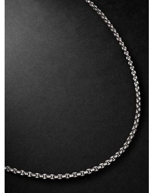 Hoorsenbuhs Micro Open-Link Sterling Chain Necklace - Black