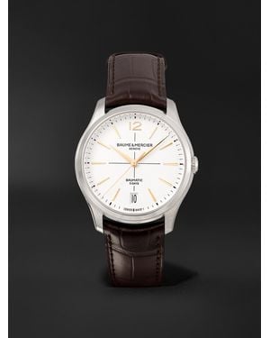 Baume & Mercier Clifton Automatic 39Mm Stainless Steel And Alligator Watch, Ref. No. 10773 - Nero