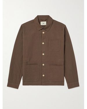 Folk Assembly Crinkled-cotton Jacket - Brown