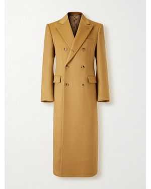 Celine Colonne Double-Breasted Cashmere Coat - Natur