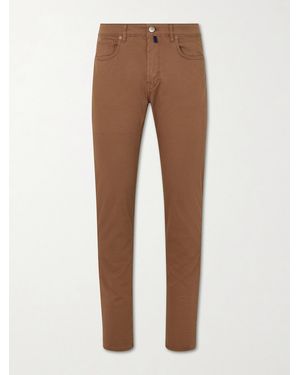 Slowear Slim-Fit Stretch Cotton-Blend Gabardine Trousers - Brown