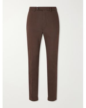 Slowear Incotex Tapered Cotton-Blend Twill Pants - Brown