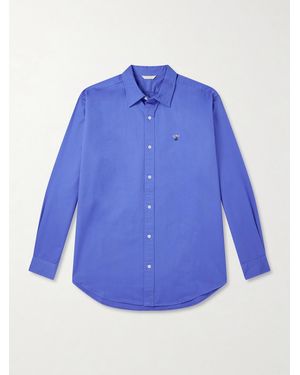Aimé Leon Dore Logo-Embroidered Cotton Shirt - Blue