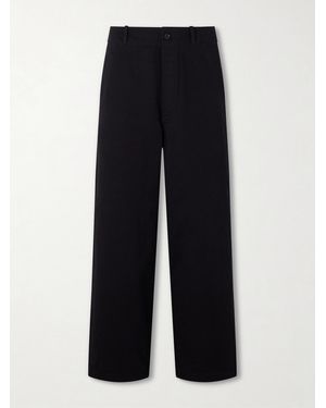 Kaptain Sunshine Wide-leg Cotton-drill Trousers - Blue
