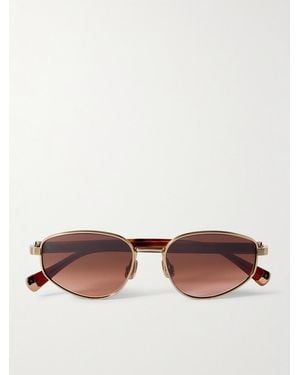 Brunello Cucinelli Round-frame Tortoiseshell Acetate And Gold-tone Sunglasses - Multicolour