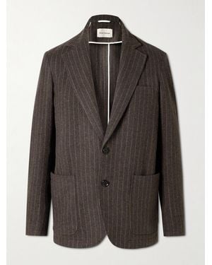 Oliver Spencer Westbury Sakko aus Wollfilz mit Nadelstreifen - Grau