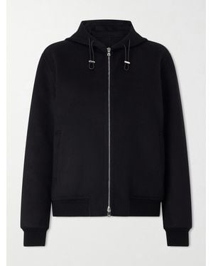 MR P. Double-faced Wool And Cashmere-blend Hooded Jacket - Black